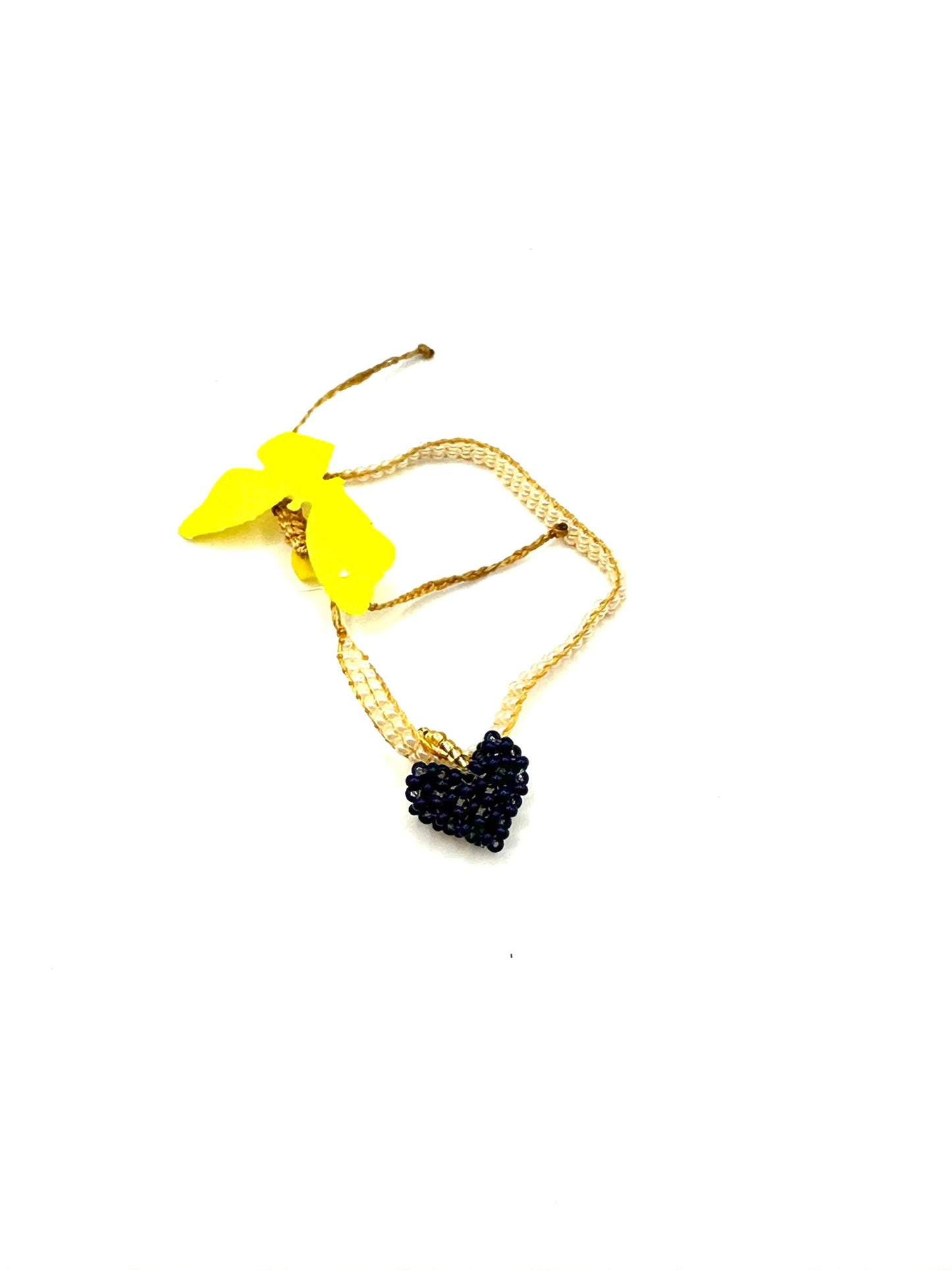 Pulsera de hilo ancha con dije Corazon