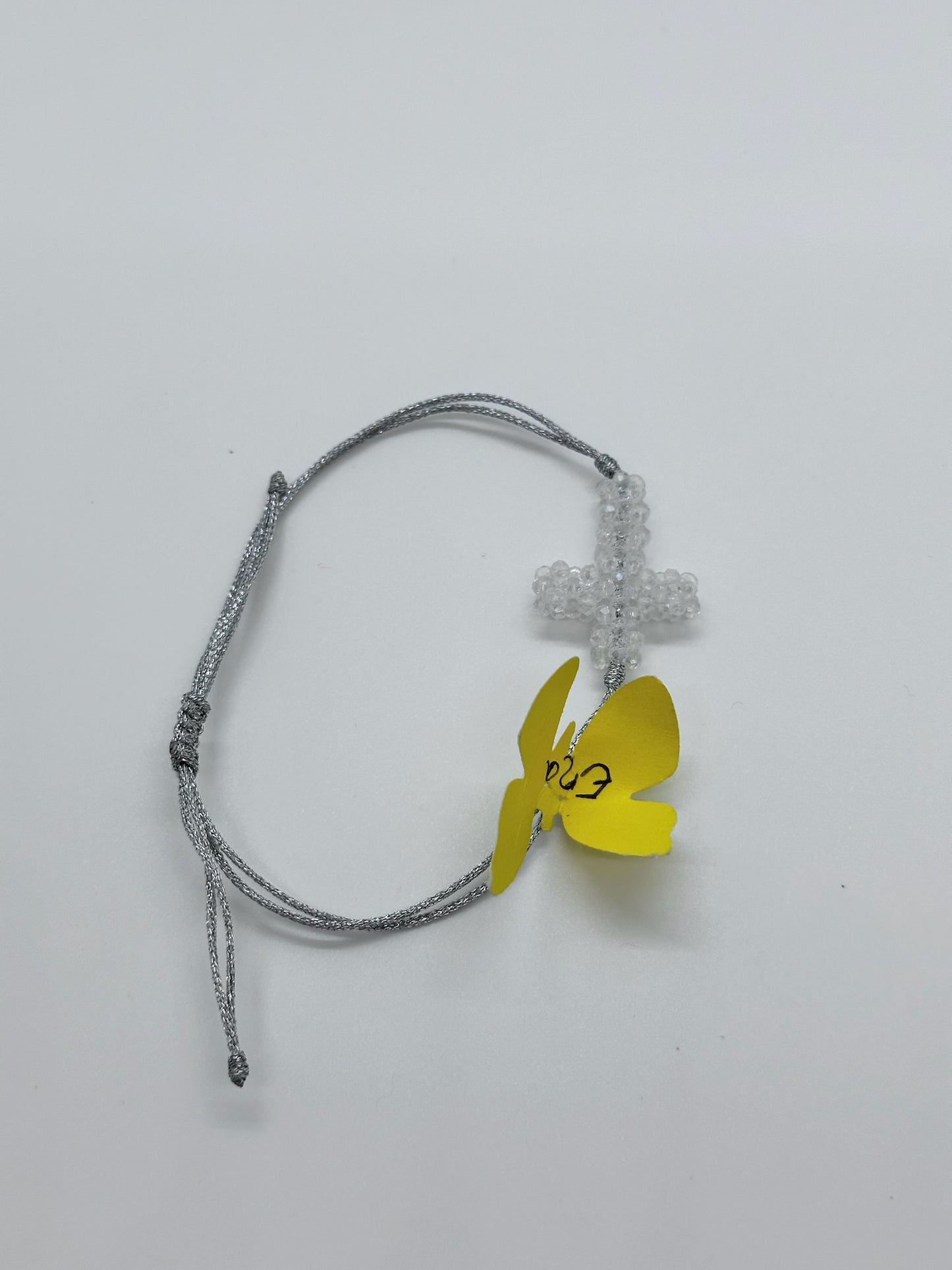 Pulsera Hilo con Cruz Recamada
